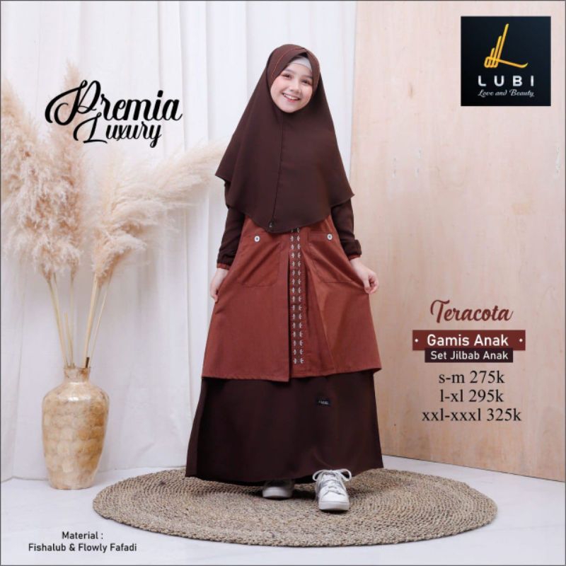 LUBY ( Love n Beauty ) gamis Anak set Jilbab