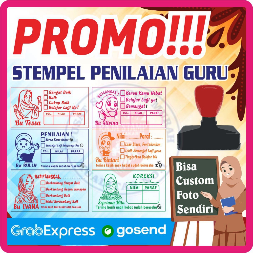 

Stempel Nilai Guru / Penilaian / Koreksi / Checked / Reward