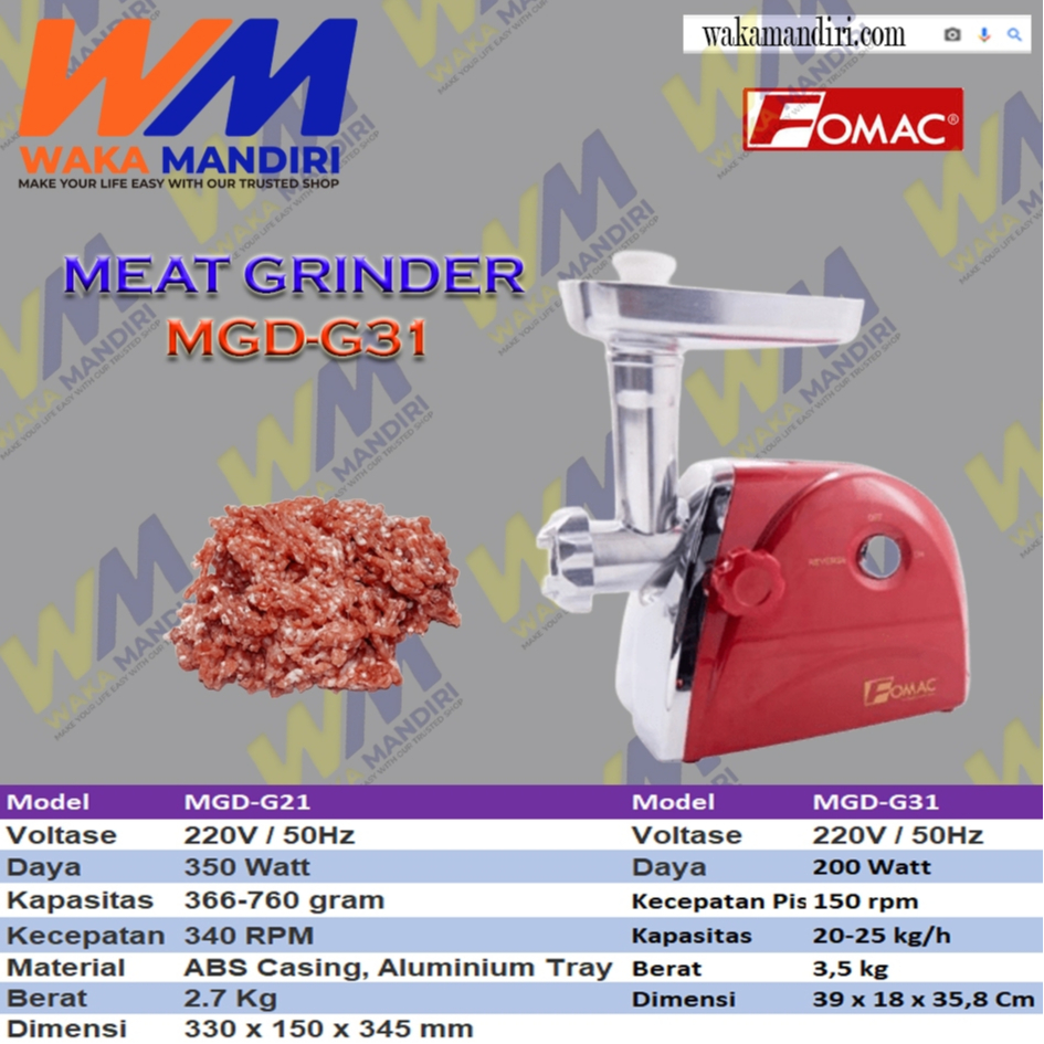 MGD-G31 Mesin giling daging meat grinder FOMAC MGD G31