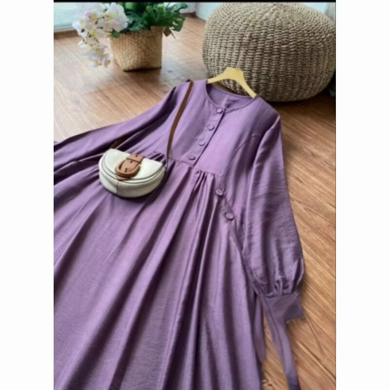 NAIMA MAXI DRESS//GAMIS CRINKLE AIRFLOW//GAMIS JUMBO//GAMIS PUTIH JUMBO//MAXI DRESS TERBARU 2025//DR