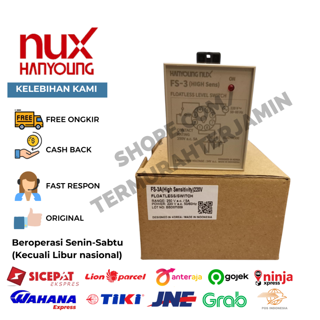 FLOATLESS LEVEL SWITCH HANYOUNG - FS-3A FS-3 FS 3A WATER CONTROL FS3A