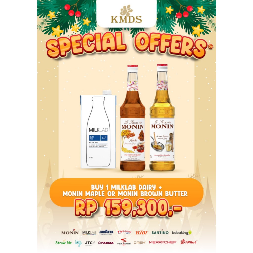 

BUY 1 Milklab Dairy 1L + BUY 1 Monin Brown Butter 70CL or Monin Maple 70CL