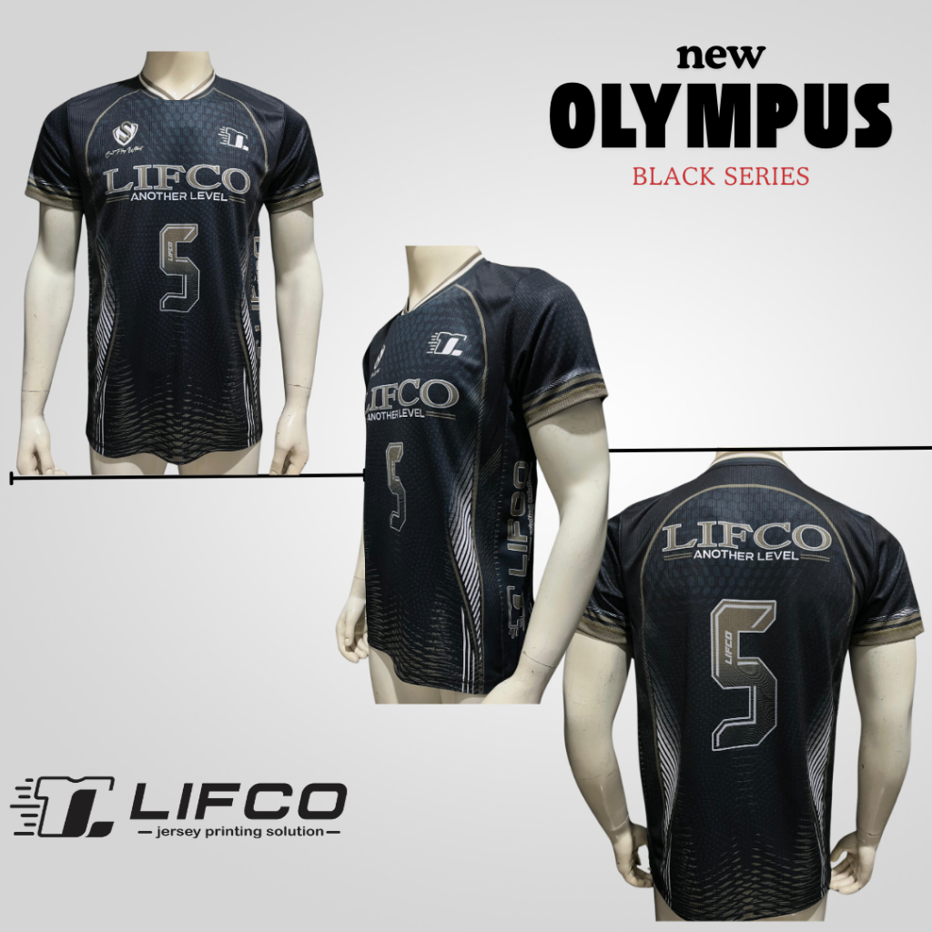 LIFCO JERSEY OLYMPUS BLACK SERIES (TIDAK BISA REQUEST NAMA) (VOLLEYBALL JERSEY / JERSEY VOLI)