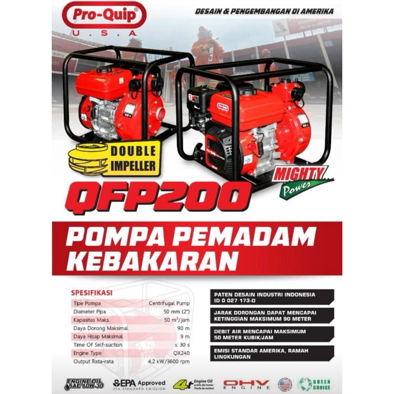 Pompa Air Pemadam Api Proquip QFP 200 2" - Water Pump