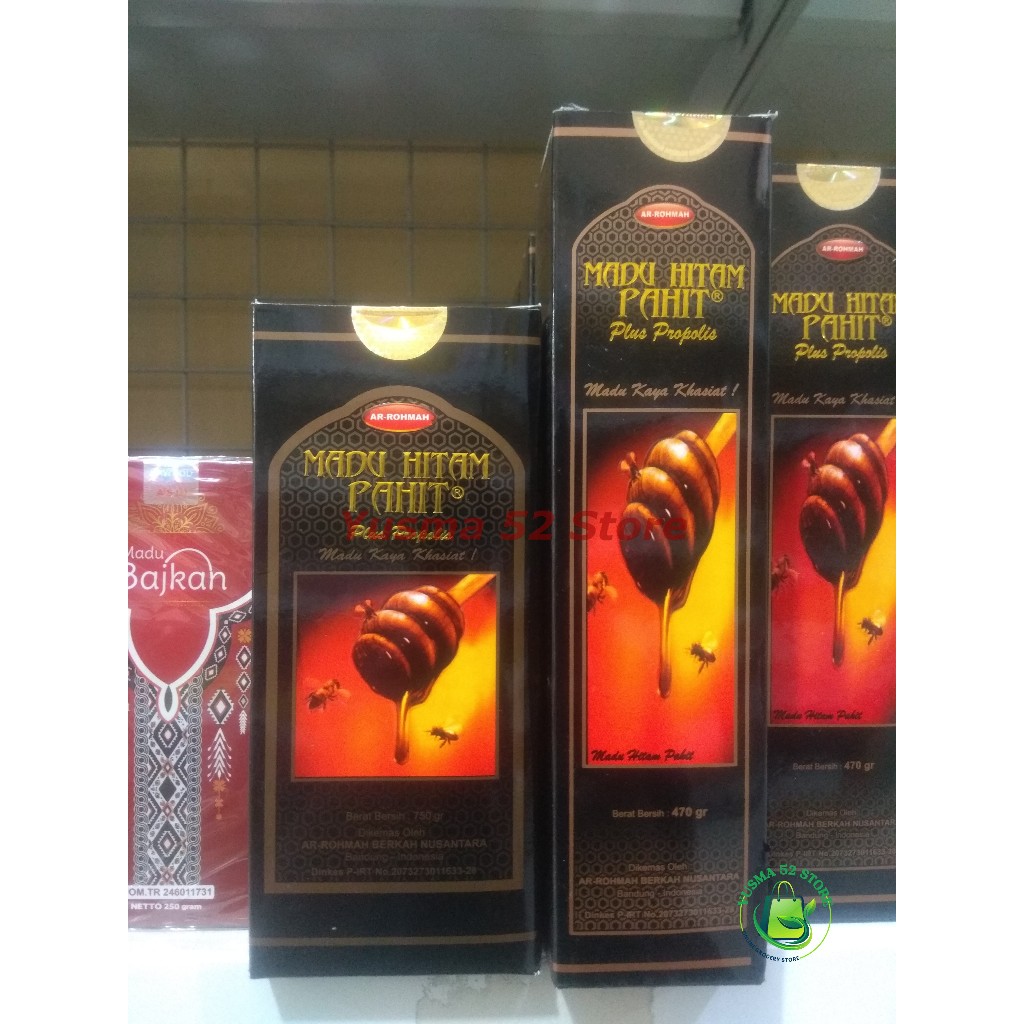 

Madu Hitam Pahit Plus Propolis Ar-Robma 470gr Madu Hitam Propolis