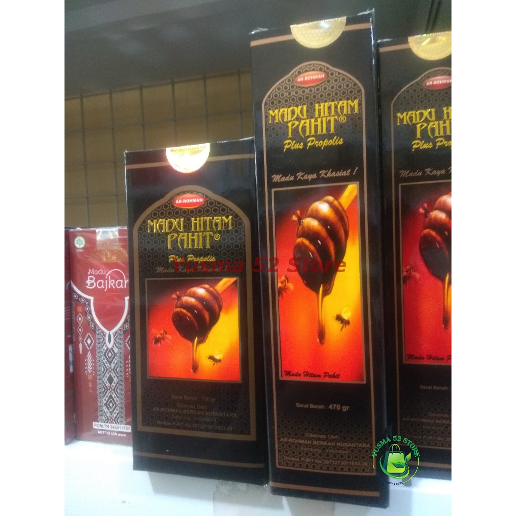 

Madu Hitam Pahit plus Propolis Ar Rohmah 470gr Madu Pahit Diabet Arohmah Asli Original