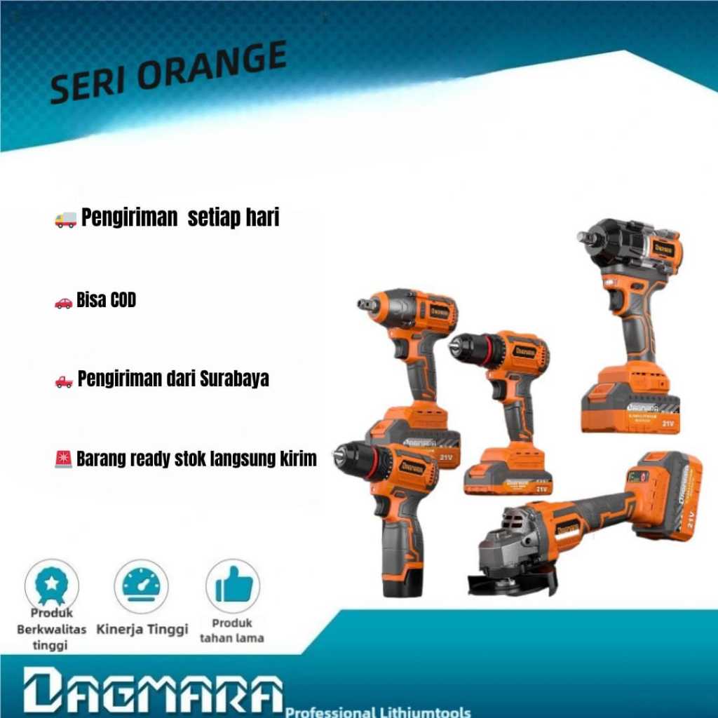 Dagmara seri orange  Brushless Heavy Duty Cordless tools(impact wrench/cordless drill/angel grinder)