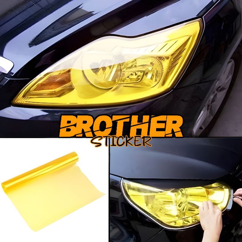 stiker skotlet lampu kuning transparan sticker headlamp