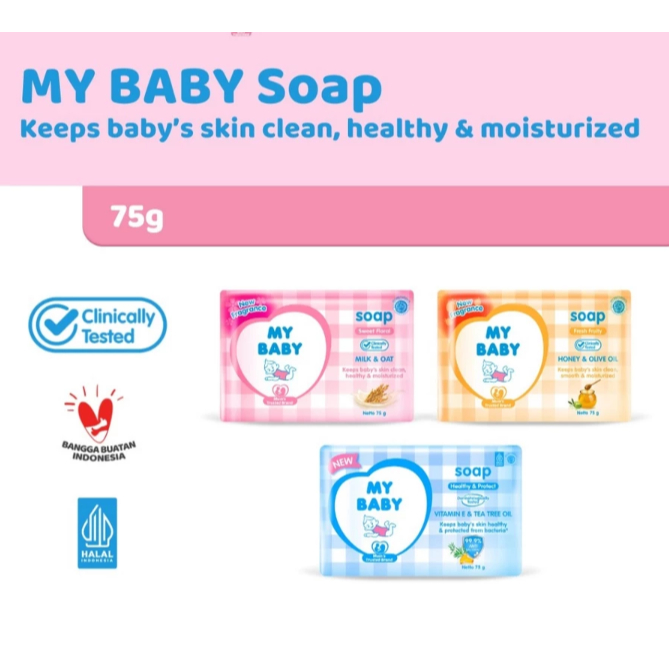 MY BABY BAR SOAP 60GR SWEET FLORAL/FRESH FRUIT/CARE PROTECT