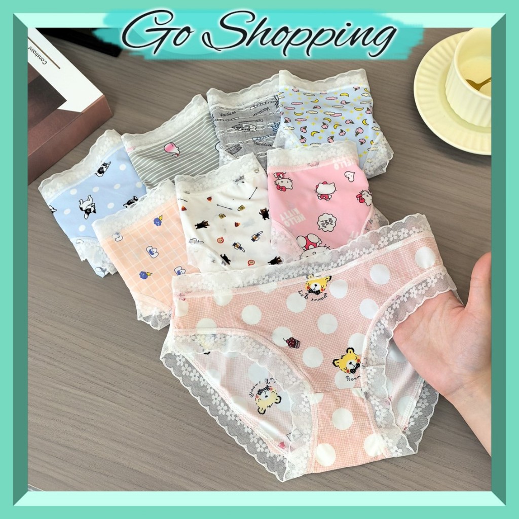 GOCelana Dalam Anak Wanita Renda Motif Kartun CD1948 Lucu Seamless CD Fashion