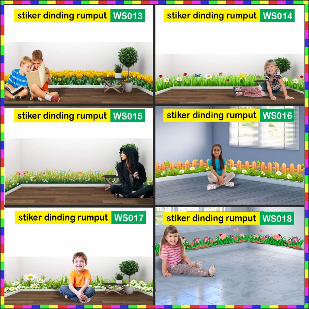 Wall Stiker/Stiker Dinding/Stiker Tranparant/Stiker Cuting Motif Rumput