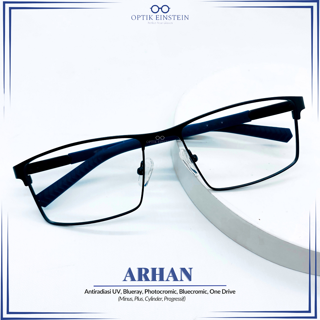 Einstein Optical - ARHAN #250 | kacamata minus pria wanita premium ready antiradiasi photocromic