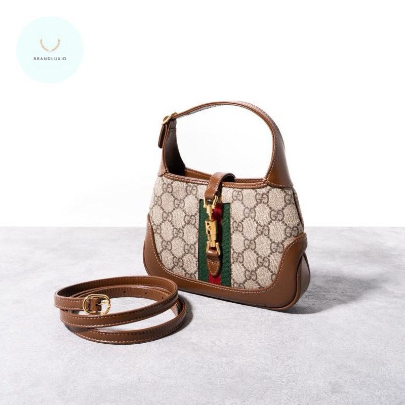 Gucci Jackie 1961 GG supreme mini shoulder bag Beige Ebony
