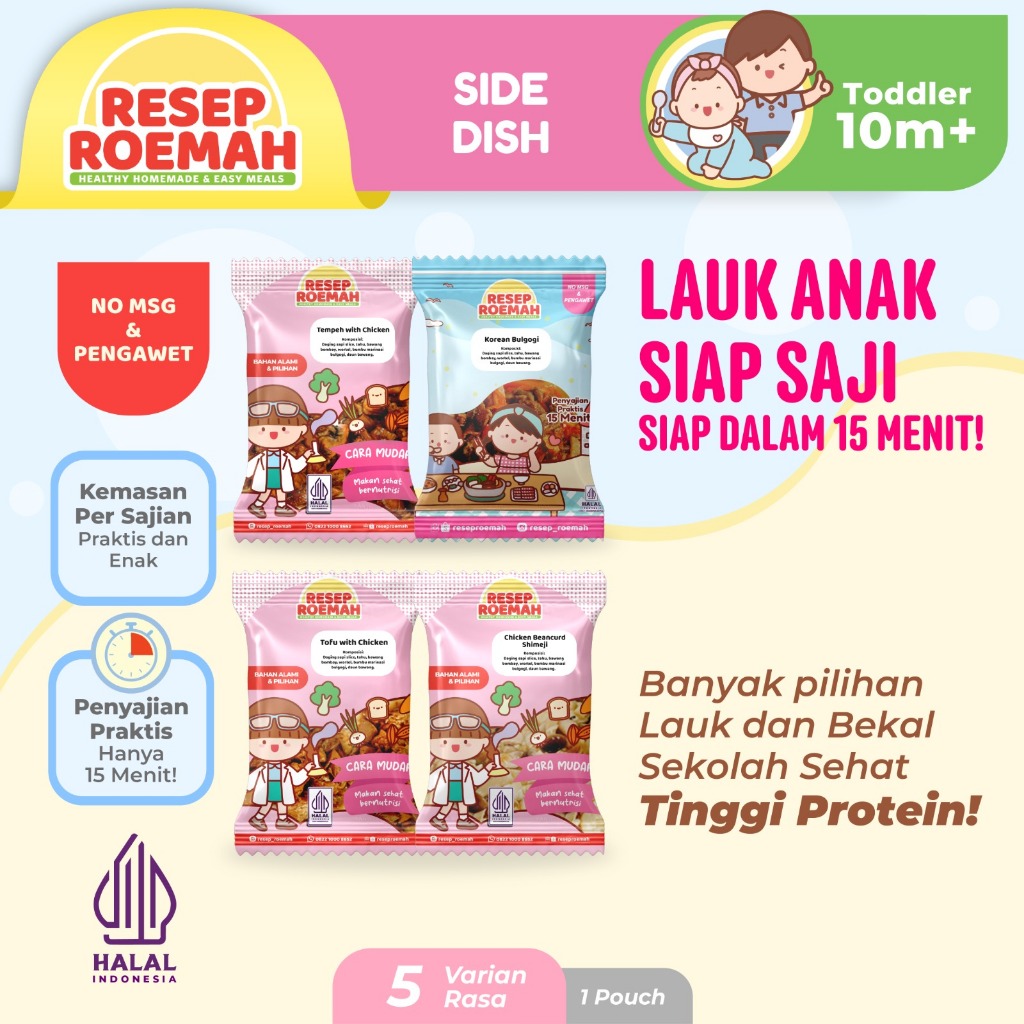 Resep Roemah Lauk Anak Siap Saji / Ready To Heat Kids Meal / Siap Untuk Dipanaskan / Toddler Frozen 