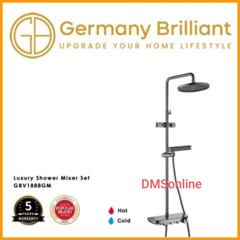Shower Set Mandi GB Shower Tiang Set GBV1888GM Germany Brilliant