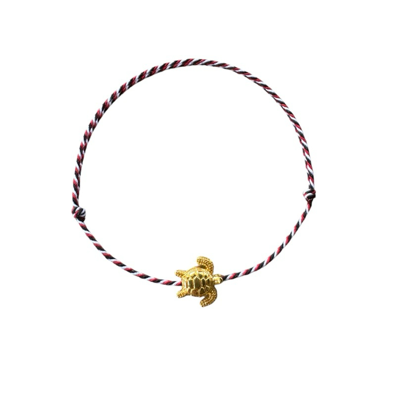 Gelang Tridatu GOLD TURTLE / KURA KURA EMAS Tali Tipis Premium Original | Gelang Bayi | Gelang Anak