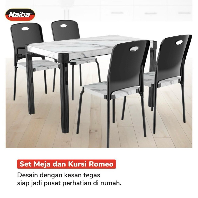 NAIBA FIT  - MEJA KURSI MAKAN  (ROMEO)