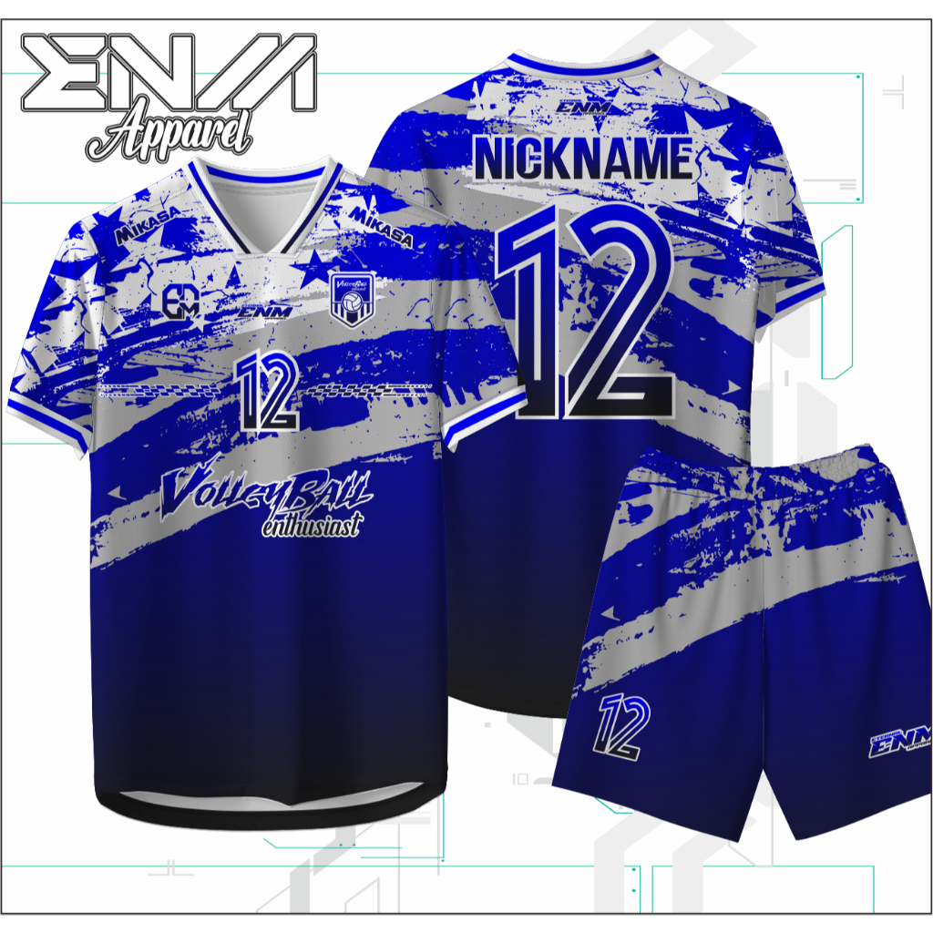 JERSEY VOLLY STARFALL CUSTOM BAJU VOLI COWOK CEWEK FULL PRINT GRATIS NAMA,TEAM,SPONSOR,NOMOR,LOGO