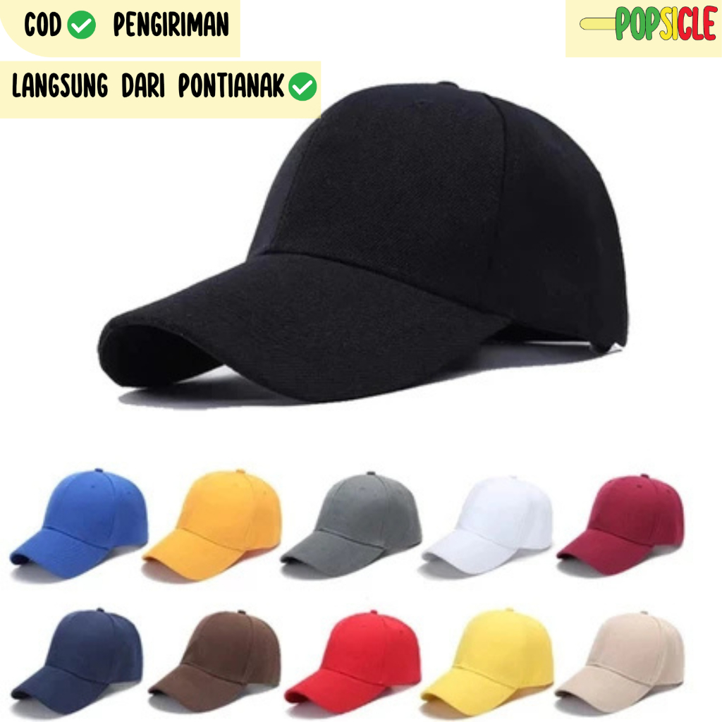 Topi Korea Distro Baseball Pria Topi Wanita Polos Dewasa Topi Original Keren Fashion Korea minimalis