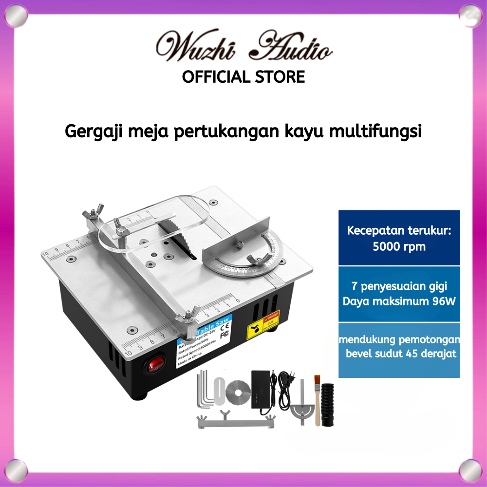 Wuzhi Audio | Meja Multifungsi Mini Saw Gergaji Desktop Listrik Rumah Tangga Kecil Alat Pemotong DIY