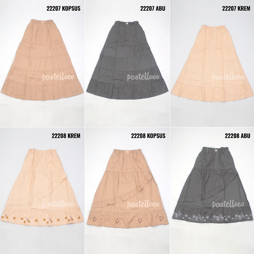 ROK ANAK PEREMPUAN PANJANG KATUN ROK ANAK KATUN PANJANG ROK MAXI