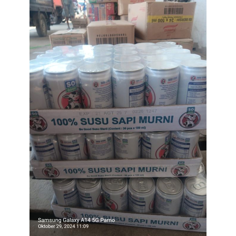 

susu steril so good 189 ml satuan