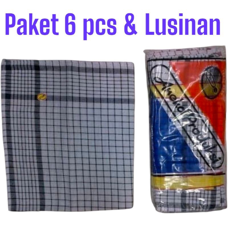 6 Pcs  Serbet Kotak Cap Gunting/Lap Piring/Lap serbaguna