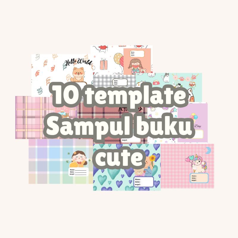 

10 template Sampul buku cute bisa dijual kembali