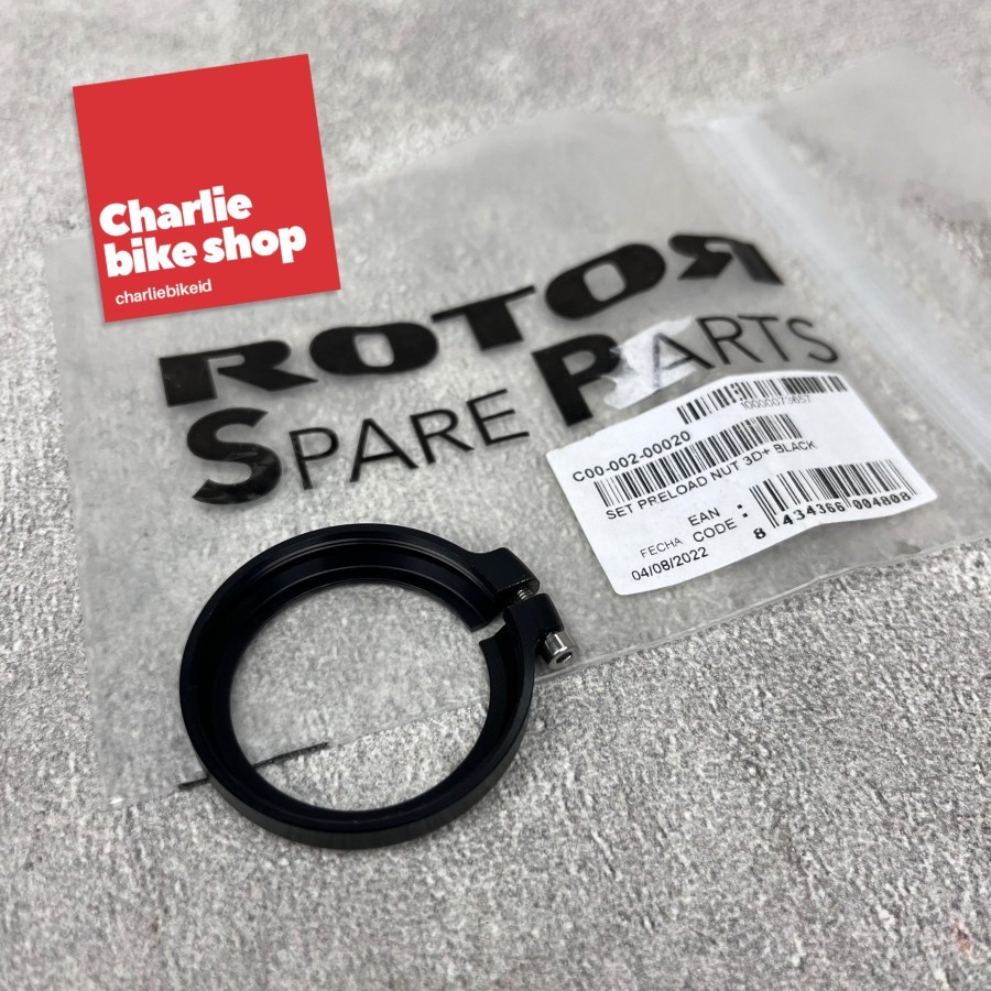 ROTOR BRAND SET PRELOAD NUT 3D+ Black
