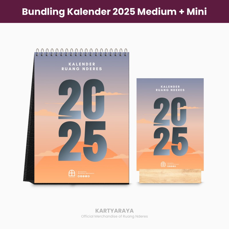 

FREE PIN & PEMBATAS QURAN | Bundling Kalender Medium Size dan Mini Size | Ruang Nderes 2025