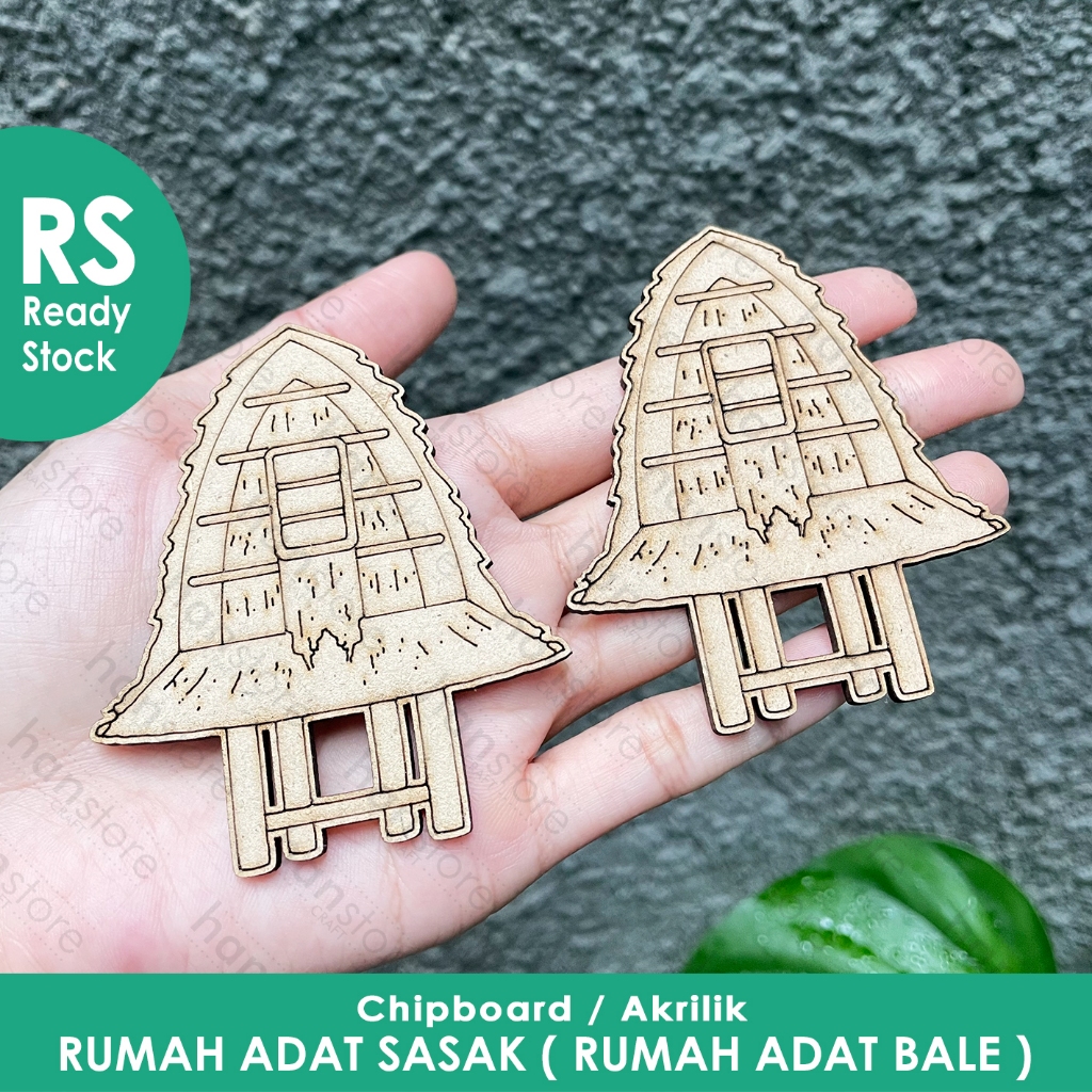 RS Rumah adat Sasak ( Rumah adat bale ) / Dekorasi Mahar / Rumah Adat / Kayu / Akrilik