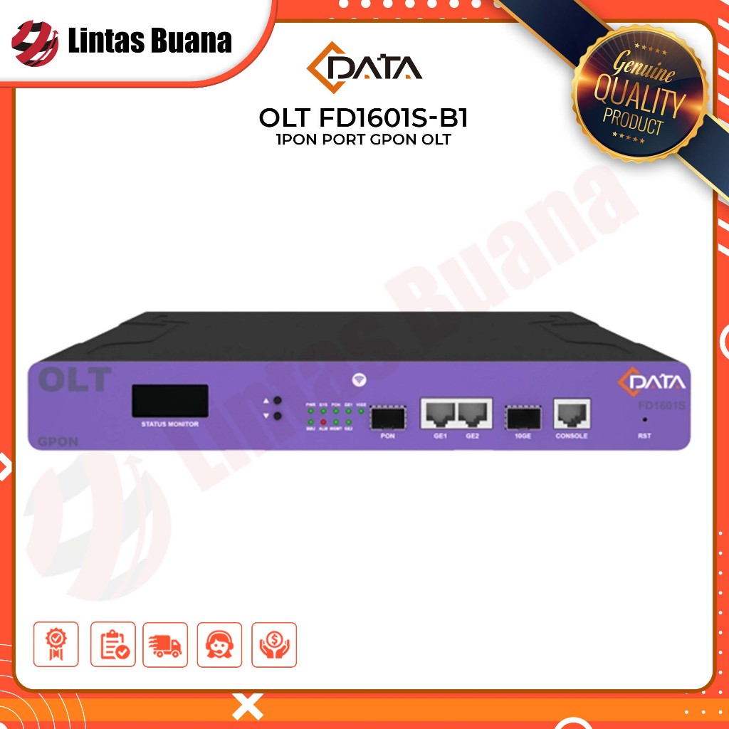 C-DATA GPON OLT FD1601S-B1 1PON 2GE 1 SFP+ cdata fd1601 uplink 2xge 1sfp+