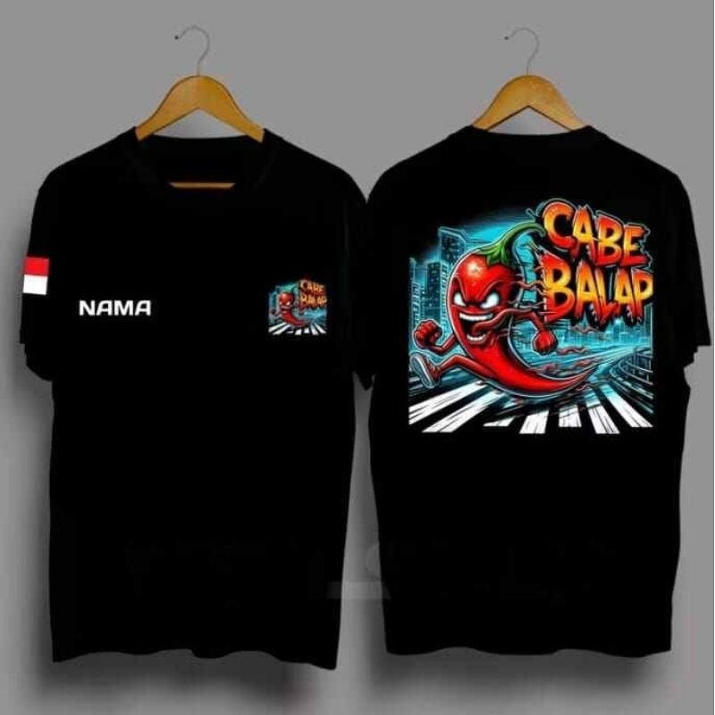 KAOS CABE BALAP FREE NAMA