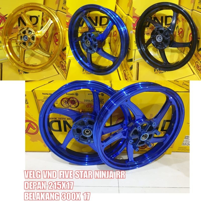 velg ninja rr vnd pelek 5 star ninja rr uk 215/17 300x17