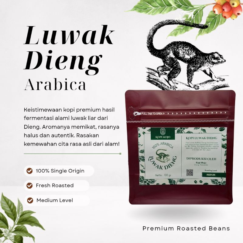 

Kopi Luwak Liar Dieng - Full Arabica Coffee - Premium Roasted Beans