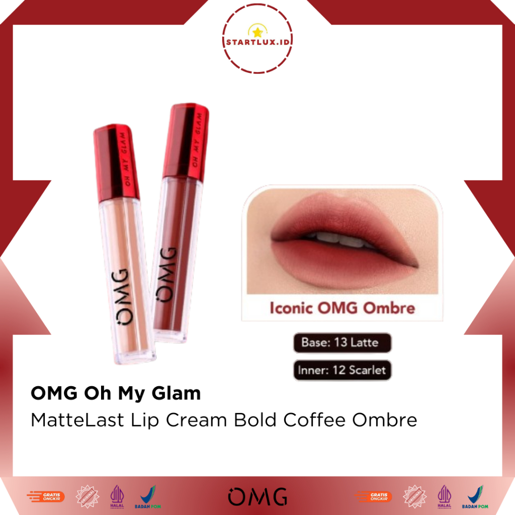 Paket Ombre Lips OMG | Lipcream OMG Ombre Coffee Edition | Lipcream OMG | Ombre  lip