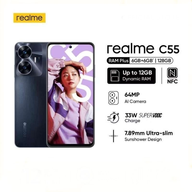 HP REALME C55  NFC 6/128GB | 8/256GB - Garansi Resmi Indonesia