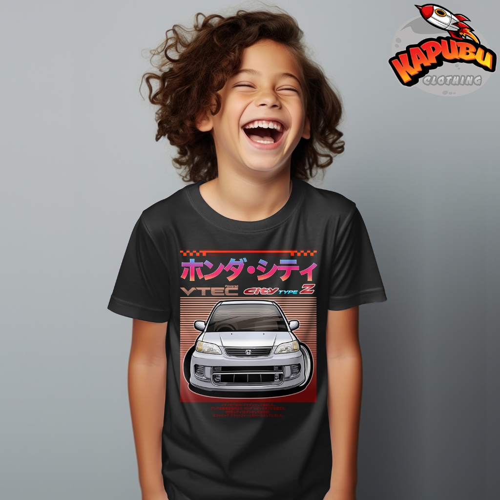 Kaos Baju TShirt Anak Otomotif desain kartun Honda City Z