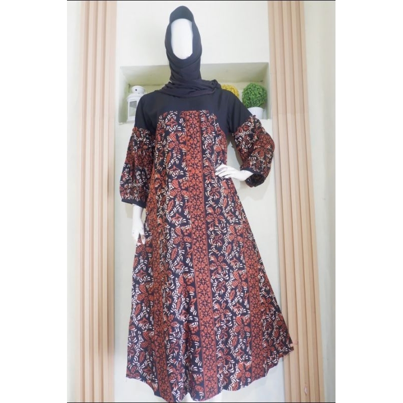 Longdress Erlyta Sogan by Qonita Batik