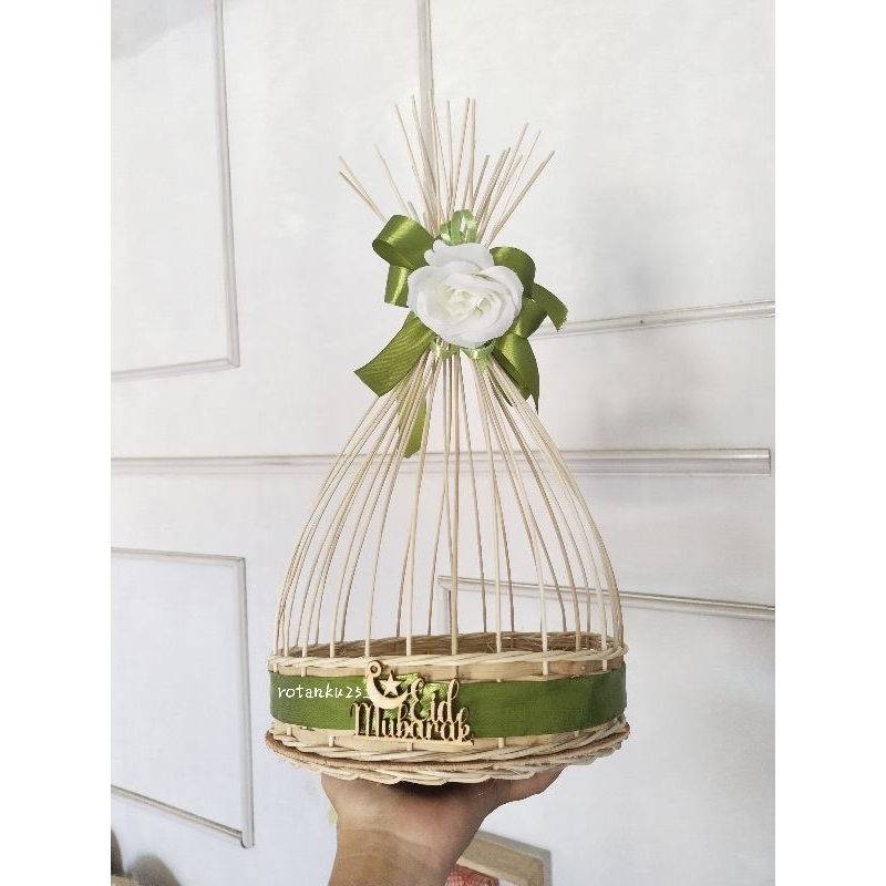 keranjang lebaran/parsel lebaran rotan FREE acc