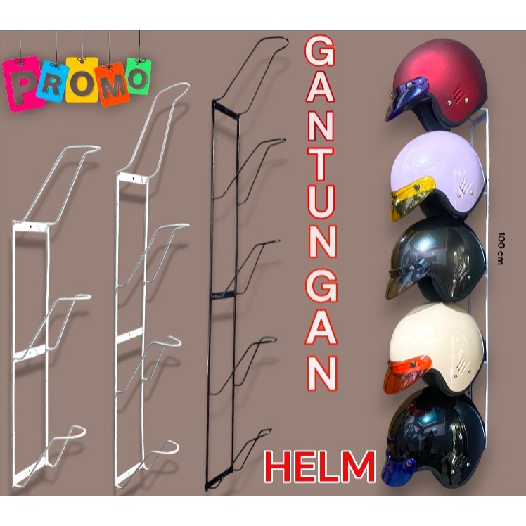 RAK HELM/GANTUNGAN HELM MODEL TERBARU/RAK HELM SUSUN