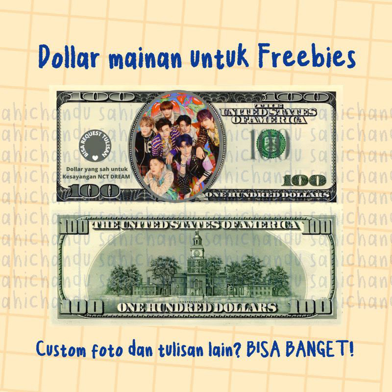 

[Pre-Order] Uang mainan untuk kado/freebies konser Kpop NCT/WayV/Treasure/BTS/EXO dll by