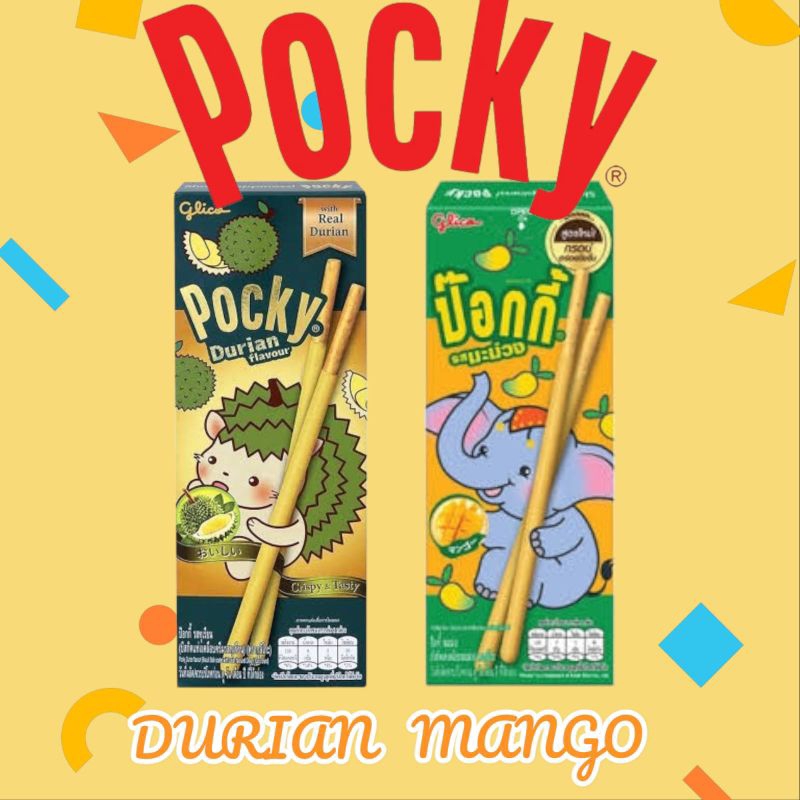 

Pocky Durian Mango Banana Almond Coklat Caramel Oreo Kitkat