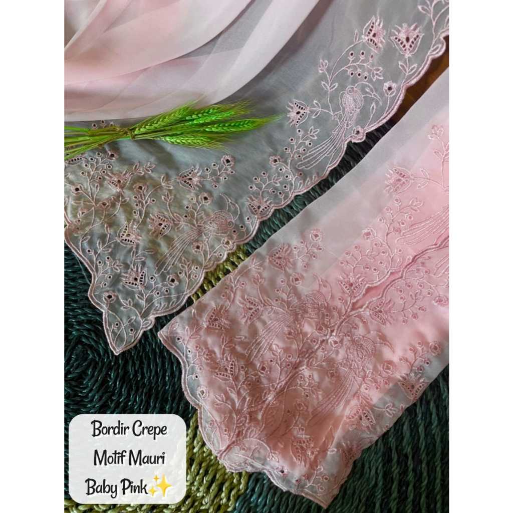 kain kebaya bordir bali motif mauri