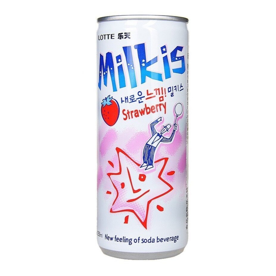 

milky soda lotte milkis strawberry stroberi 250