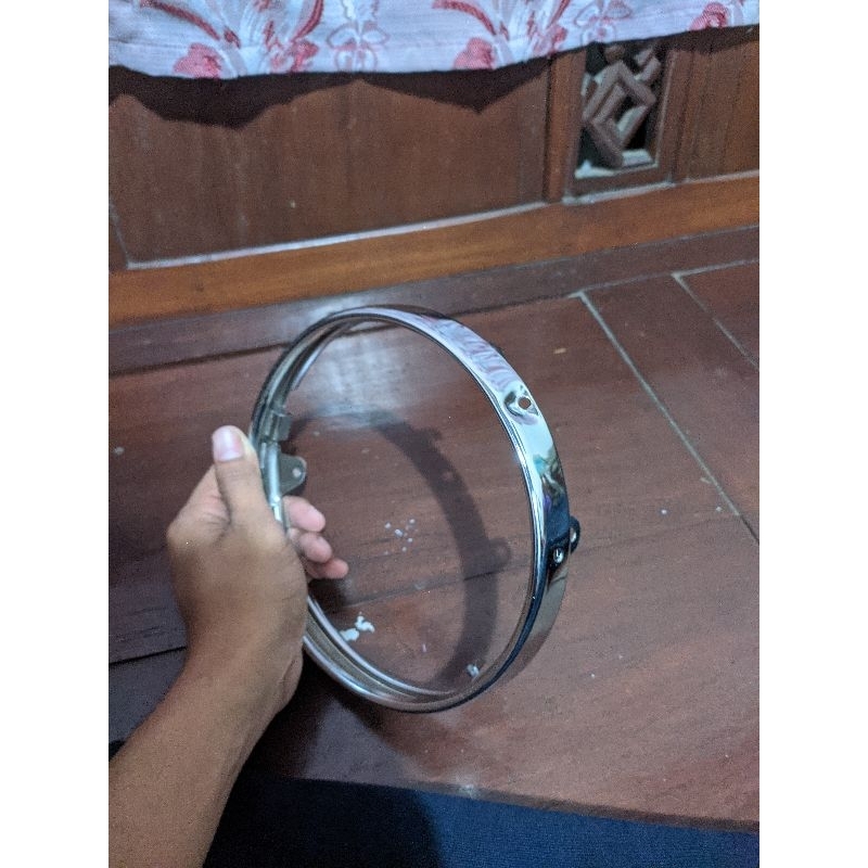 ring besi lampu ninja ss pnp daymaker ring batok lampu ninja ss ori