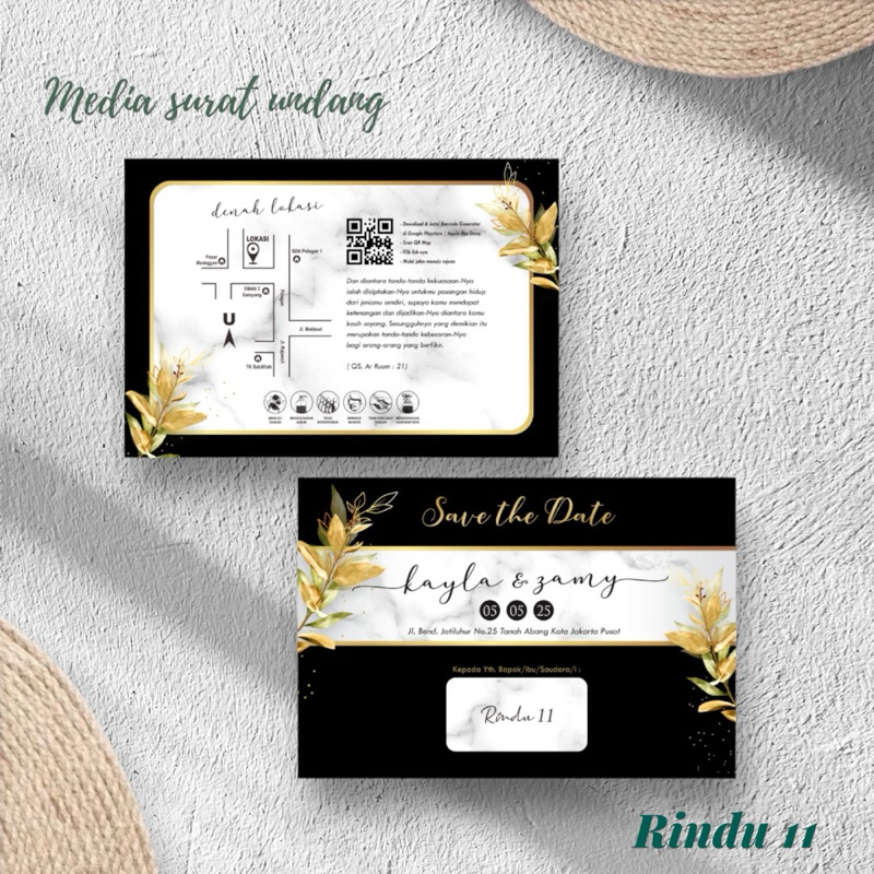 Undangan pernikahan khitan bogor murah cd rindu 11 - MEDIA SURAT UNDANG
