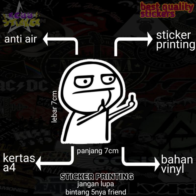 

STICKER PRINTING ANTI AIR GAMBAR KARTUN FCK