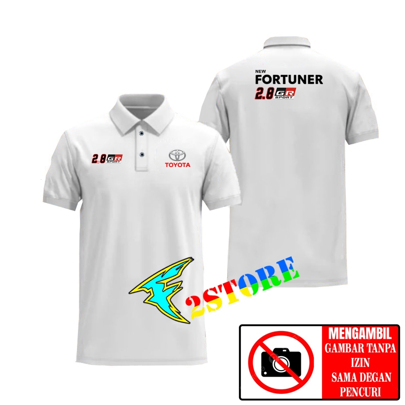 Kaos Baju Kerah Model Polo NEW FORTUNER TOYOTA GAZOO RACING 2.8GR SPORT F2ASTORE