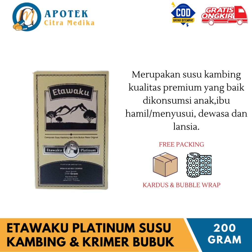 

Etawaku Platinum 200gr - Susu kambing Meredakan Asma dan sesak nafas